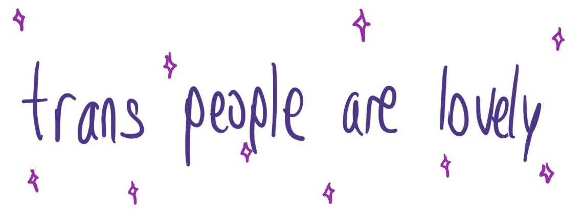 A Sticker which reads: Trans People Are Lovely